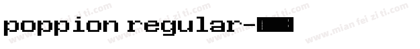 poppion regular字体转换